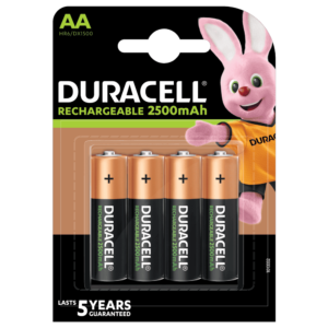 Pack 4 Pilas recargables AA 2500 mAh Duracell