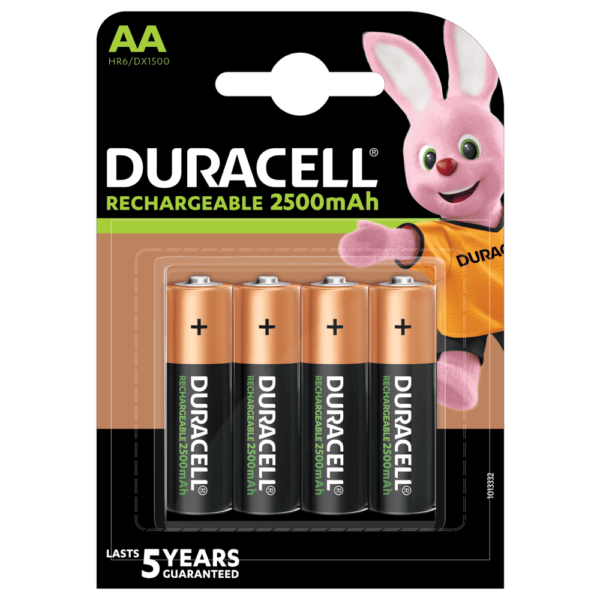 Pack 4 Pilas recargables AA 2500 mAh Duracell