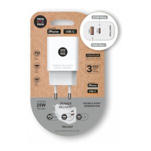 Transformador compatible con USB-A y USB-C