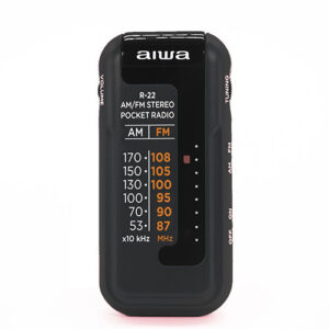 Radio portátil con auriculares